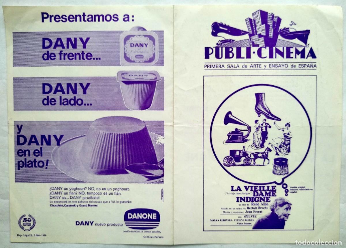 Cine: LA VIEJA DAMA INDIGNA, de Rene Allio. ARTE Y ENSAYO. 15,5 X 22 cms. cerrado. 1970.