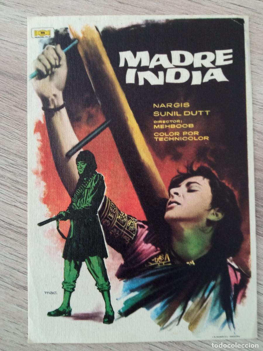 Folhetos de m&atilde;o de filmes antigos de cinema: MADRE INDIA