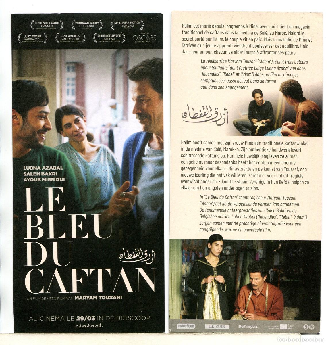 Kino: LE BLEU DU CAFTAN, de Maryam Touzani. 10 X 21 cms.