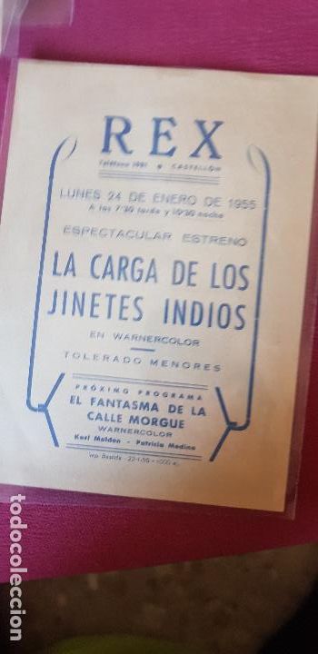 Cine: LA CARGA DE LOS JINETES INDIOS REX 1955 CASTELLON - Foto 2
