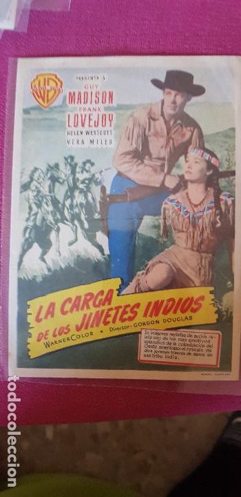 Cine: LA CARGA DE LOS JINETES INDIOS REX 1955 CASTELLON - Foto 1