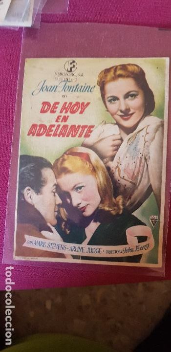 Cine: DE HOY EN ADELANTE ,CINE REX 1949 CASTELLON