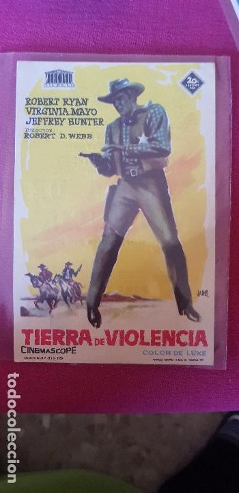 Cine: TIERRA DE VIOLENCIA ,CINE SABOYA 1960 CASTELLON