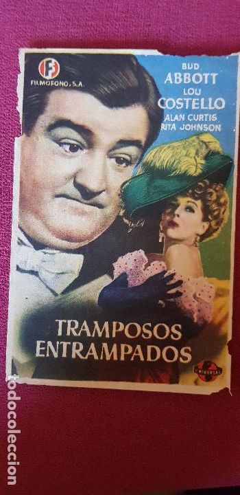 Folhetos de m&atilde;o de filmes antigos de cinema: TRAMPOSOS ENTRAMPADOS ,CINE RIALTO 1946 CASTELLON