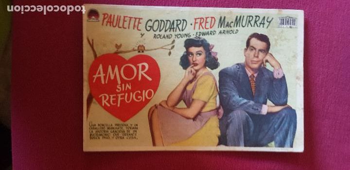 Cine: AMOR SIN REFUGIO , ,CINEMA SABOYA ,1946 ,CASTELLON