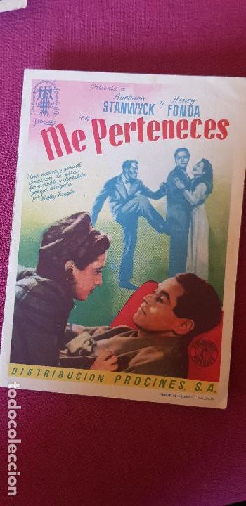 Cine: ME PERTENECES , ,CINEMA SABOYA ,1945 ,CASTELLON