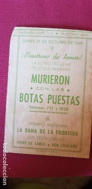 Cine: MURIERON CON LAS BOTAS PUESTAS,,1948, CASTELLON - Foto 2