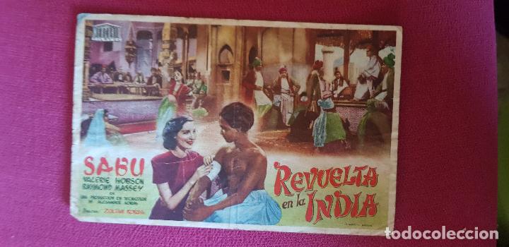 Cine: REVUELTA EN LA INDIA,CINEMA SABOYA 1946 CASTELLON