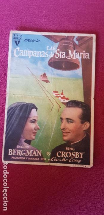 Cine: LAS CAMPANAS DE SANTA MARIA,CINE REX , 1947, CASTELLON