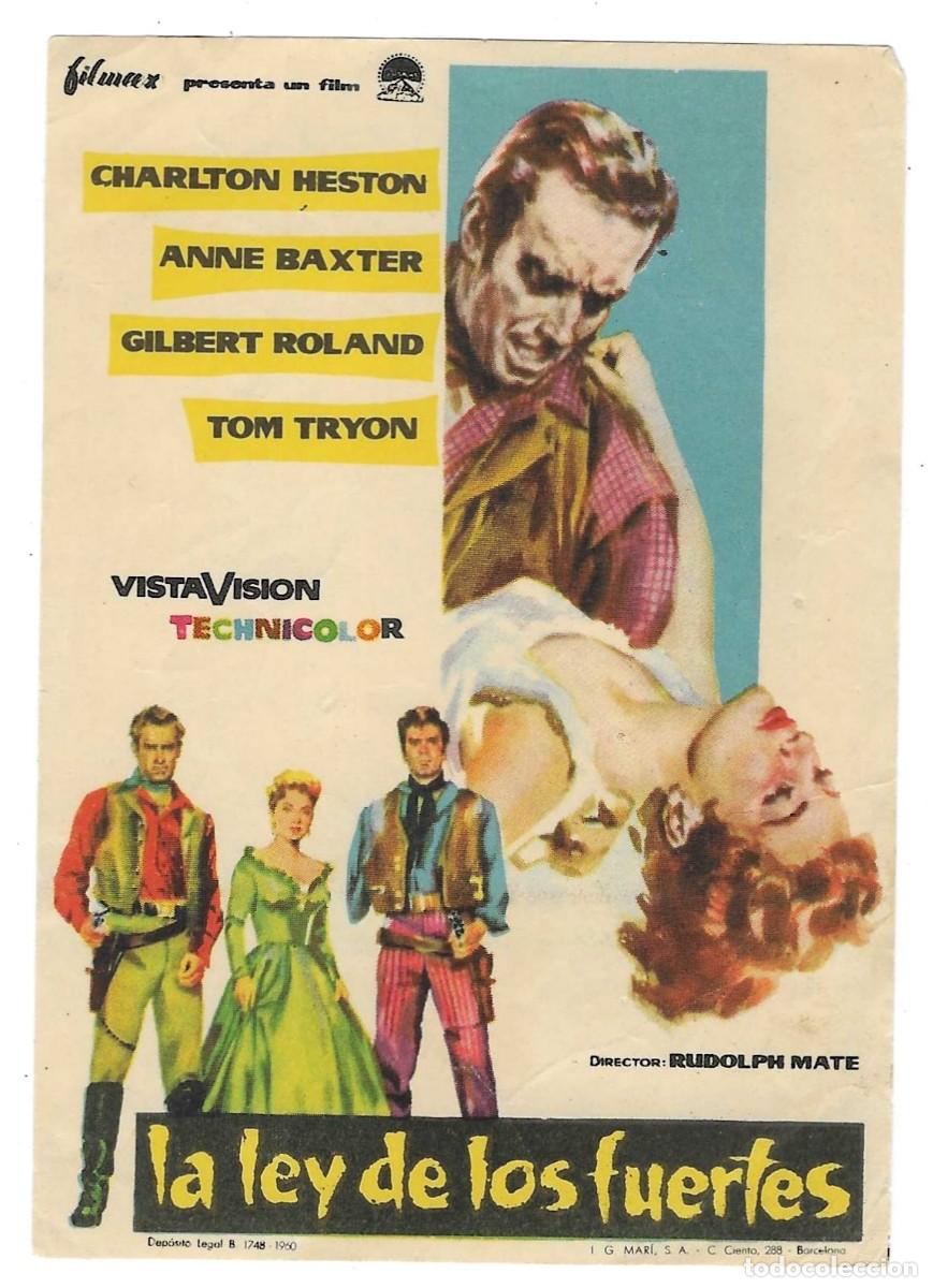 Cine: Programa CIne. La Ley de los Fuertes. Charlon Heston. 19-1729 - Foto 1