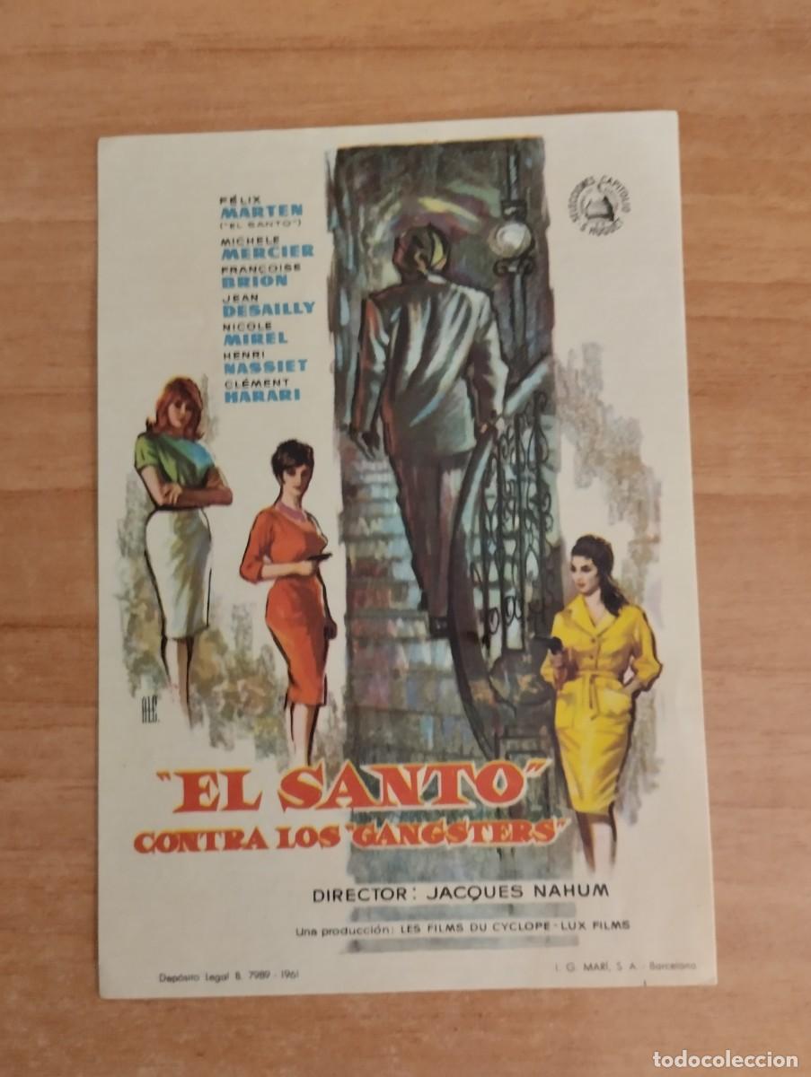  Flyers Publicitaires de films Anciens: VERDE2-- PROGRAMA DE CINE-- EL SANTO CONTRA LOS GANGSTERS