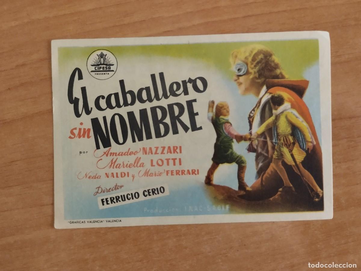 Cine: VERDE2-- PROGRAMA DE CINE-- EL CABALLERO SIN NOMBRE ct - Foto 1