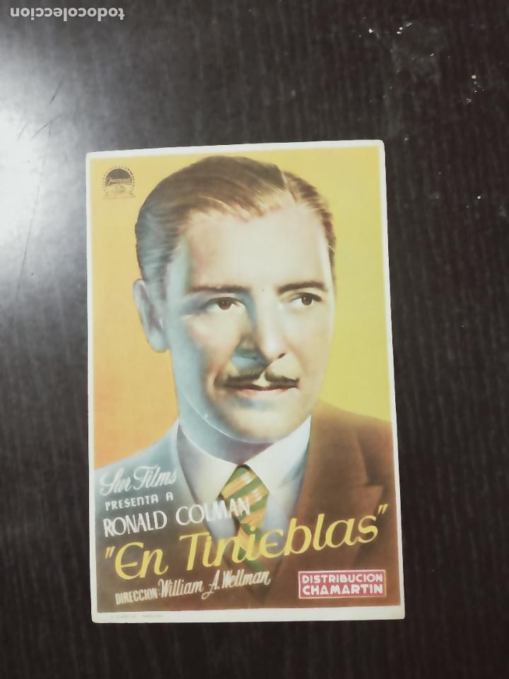 Cine: PROGRAMA DE CINE. EN TINIEBLAS. RONALD COLMAN.PARAMOUNT FILMS - Foto 1
