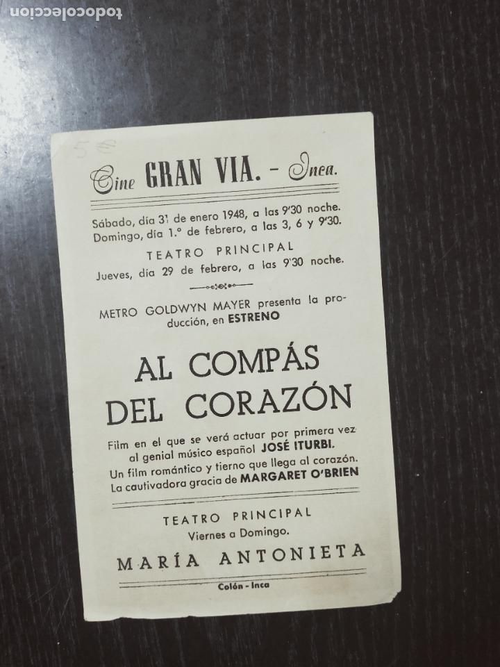 Cine: PROGRAMA DE CINE. AL COMPAS DEL CORAZON. MARGARET OBRIEN, JOSE ITURBI, JUNE ALLYSON. - Foto 2