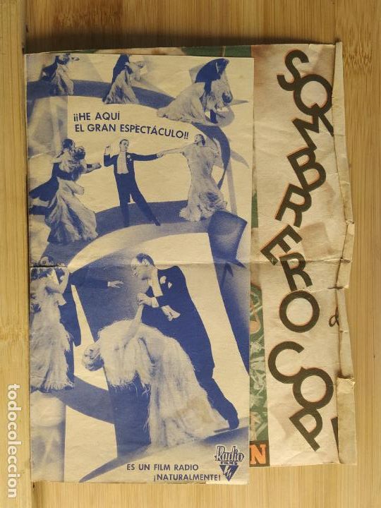 Cine: SOMBRERO DE COPA - FRED ASTAIRE - CINE NOU - MAIG ANY 1936 - PROGRAMA DE CINE -VER FOTOS-(K-11.412)