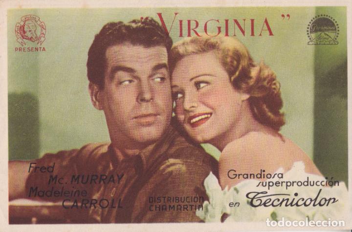 Cine: PROGRAMA DE CINE: VIRGINIA - FRED MC.MURRAY - S/P - Foto 1