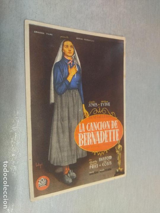 Cine: LA CANCI&Oacute;N DE BERNADETTE / JENIFER JONES / PROGRAMA SENCILLO / IDEAL CINEMA ELDA 1946