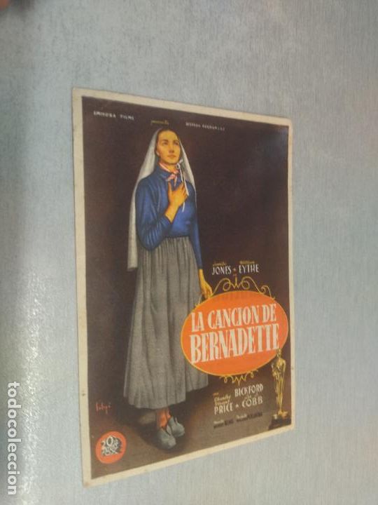 Cine: LA CANCI&Oacute;N DE BERNADETTE / JENIFER JONES / PROGRAMA SENCILLO / IDEAL CINEMA ELDA 1946