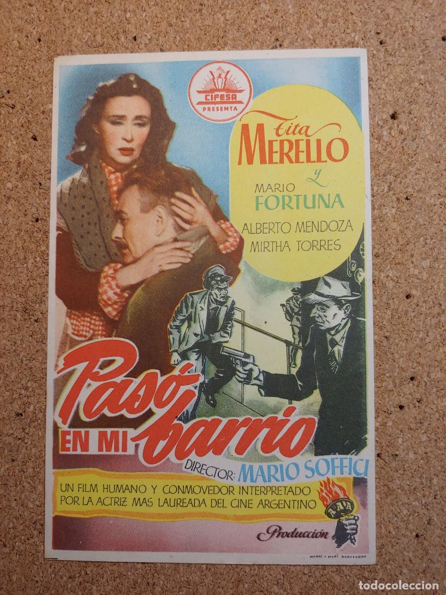 Cinema: FOLLETO DE MANO DE LA PELICULA PASO EN MI BARRIO