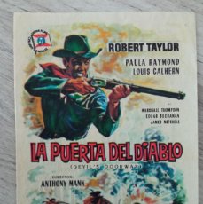 Cine: LA PUERTA DEL DIABLO, ROBERT TAYLOR, CINE REX DE SILLA, VALENCIA, 1962