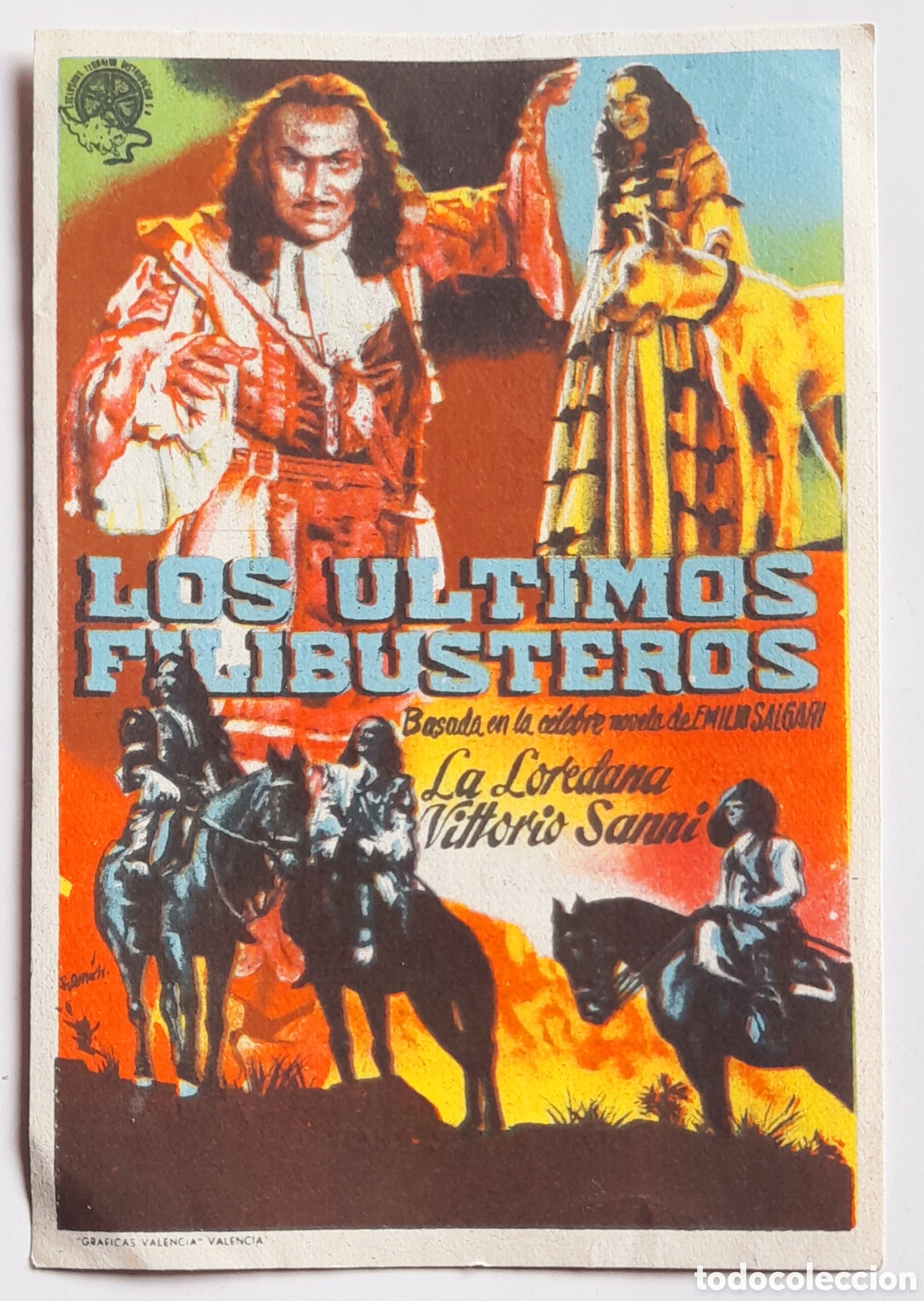 Cine: Programa de mano de la pel&iacute;cula LOS &Uacute;LTIMOS FILIBUSTEROS en el CINE CAMPOS. - Foto 1