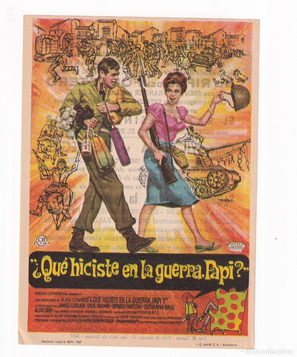 Cine: &iquest;QUE HICISTE EN LA GUERRA PAPI? .- JAMES COBURN