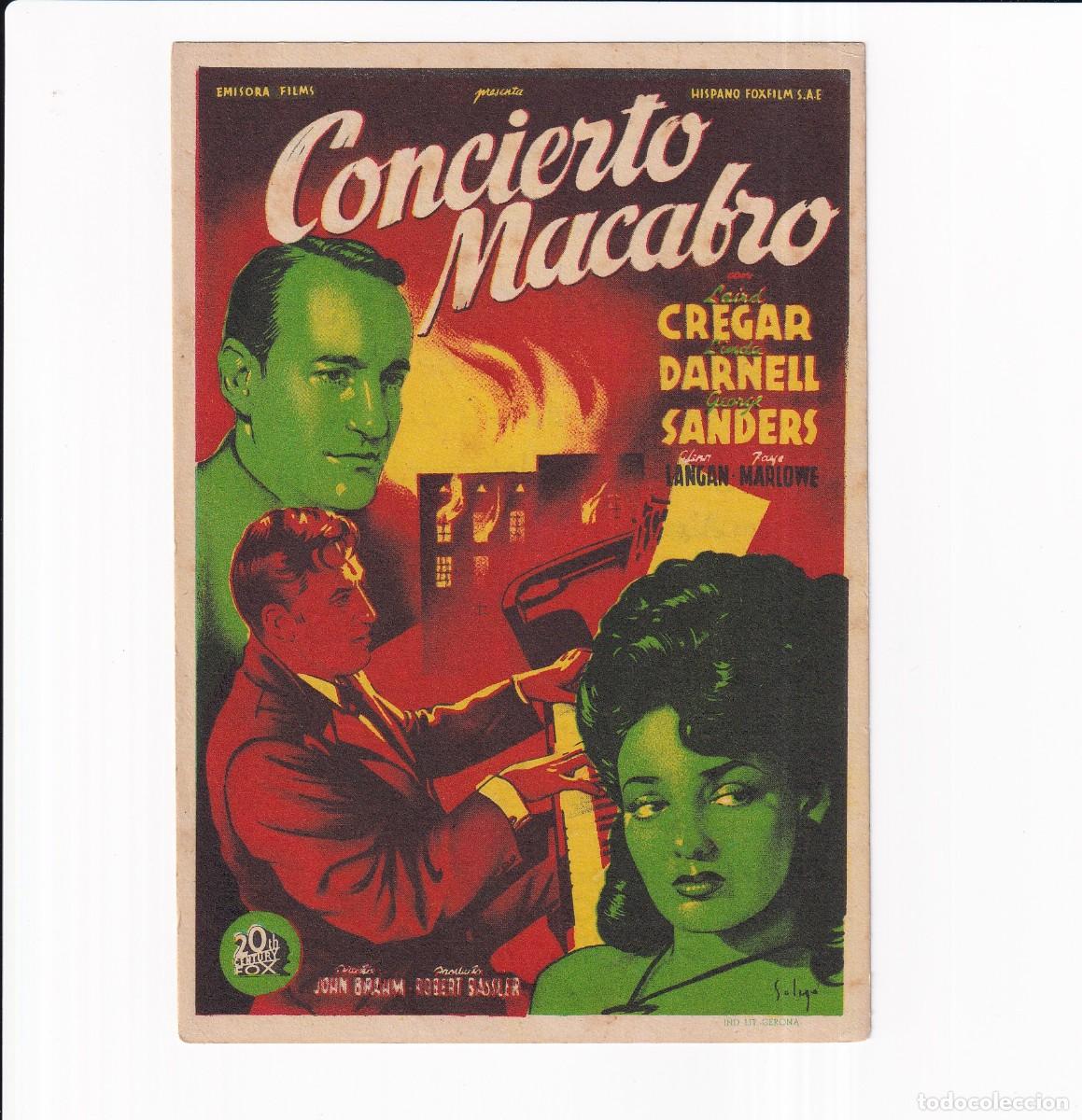 Cine: CONCIERTO MACABRO .- LAIND CREGAR - Foto 1