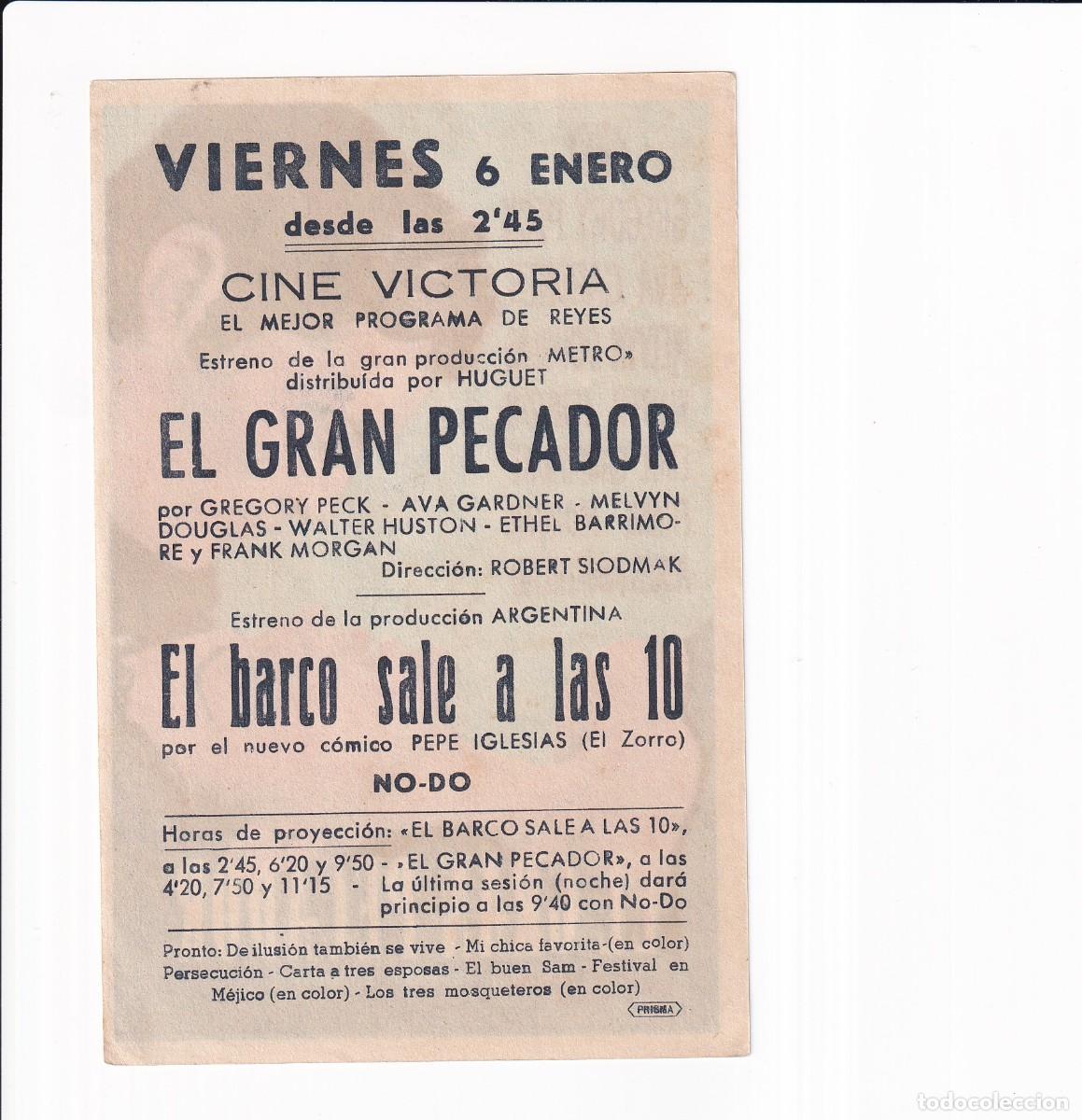 Cine: EL GRAN PECADOR .- GREGORY PECK - Foto 2
