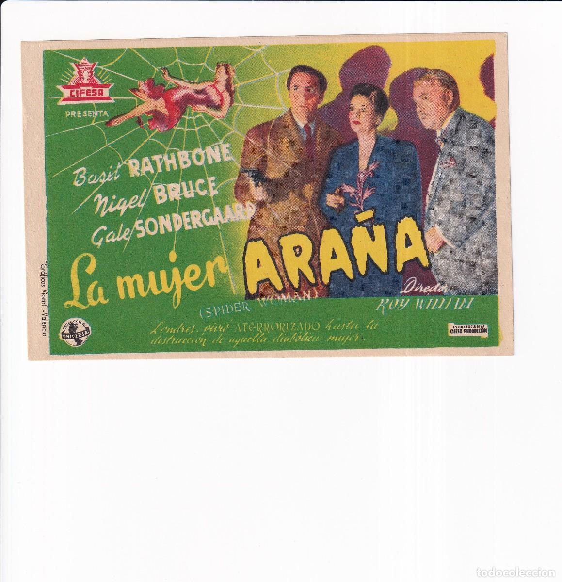 Cine: LA MUJER ARA&Ntilde;A .- BASIL RATHBONE - Foto 1