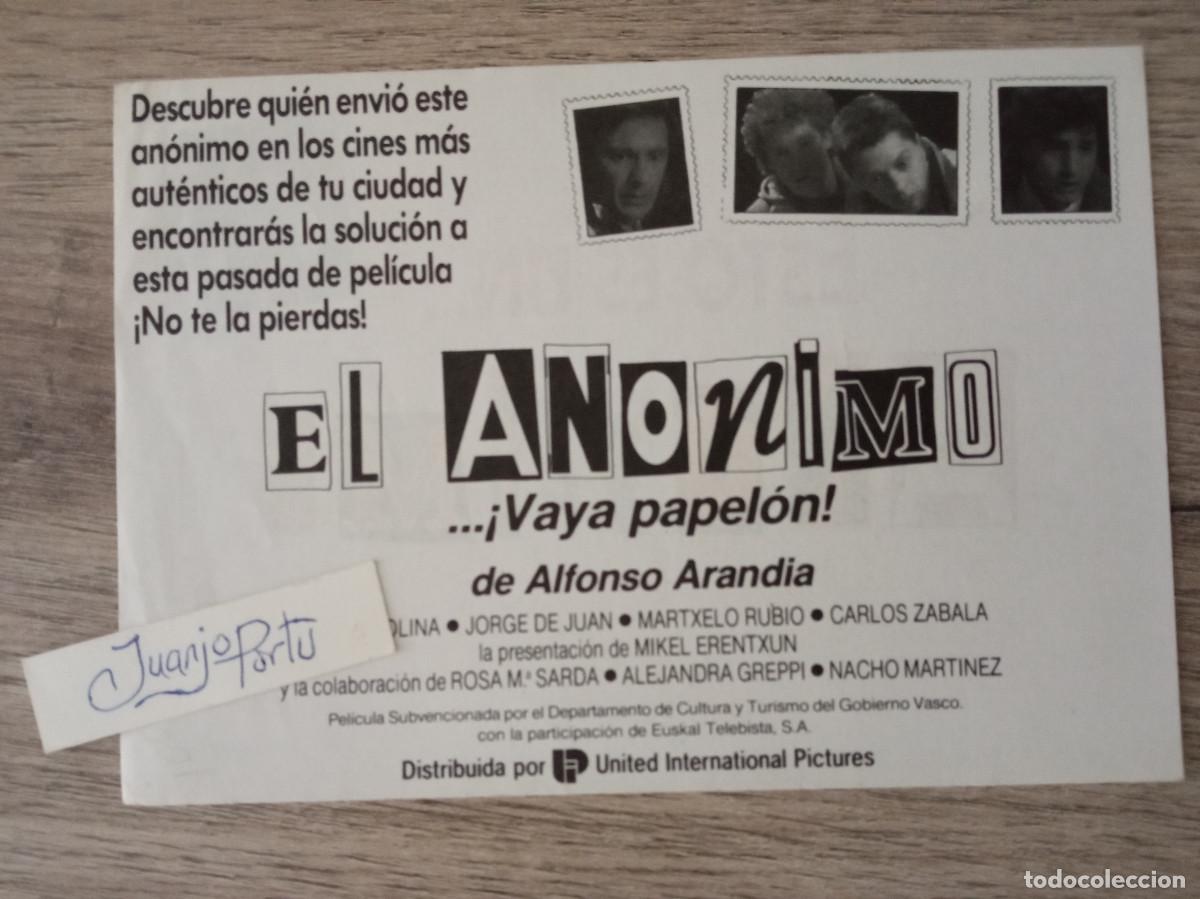 Cine: EL AN&Oacute;NIMO, MIKEL ERENTXUN - Foto 2