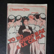 Foglietti di film di film antichi di cinema: PROGRAMA DE CINE DOBLE: YO NO QUIERO IRME A LA CAMA, LA CASA DEL POBLE