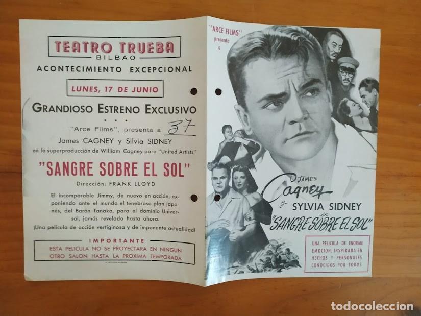 Cine: PTCC 179 SANGRE SOBRE EL SOL PROGRAMA DOBLE TRUEBA JAMES CAGNEY SYLVIA SIDNEY - Foto 1