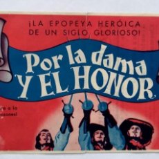 Foglietti di film di film antichi di cinema: POR LA DAMA Y EL HONOR, CON PAUL LUCAS
