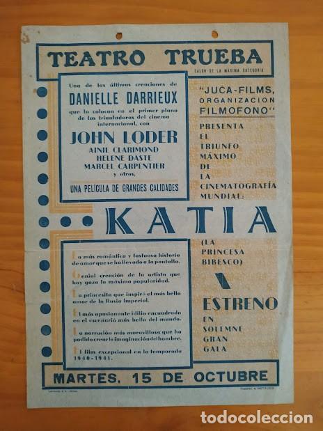 Cine: PTCC 181 KATIA PROGRAMA TRUEBA GRANDE DANIELLE DARRIEUX JOHN LODER - Foto 2