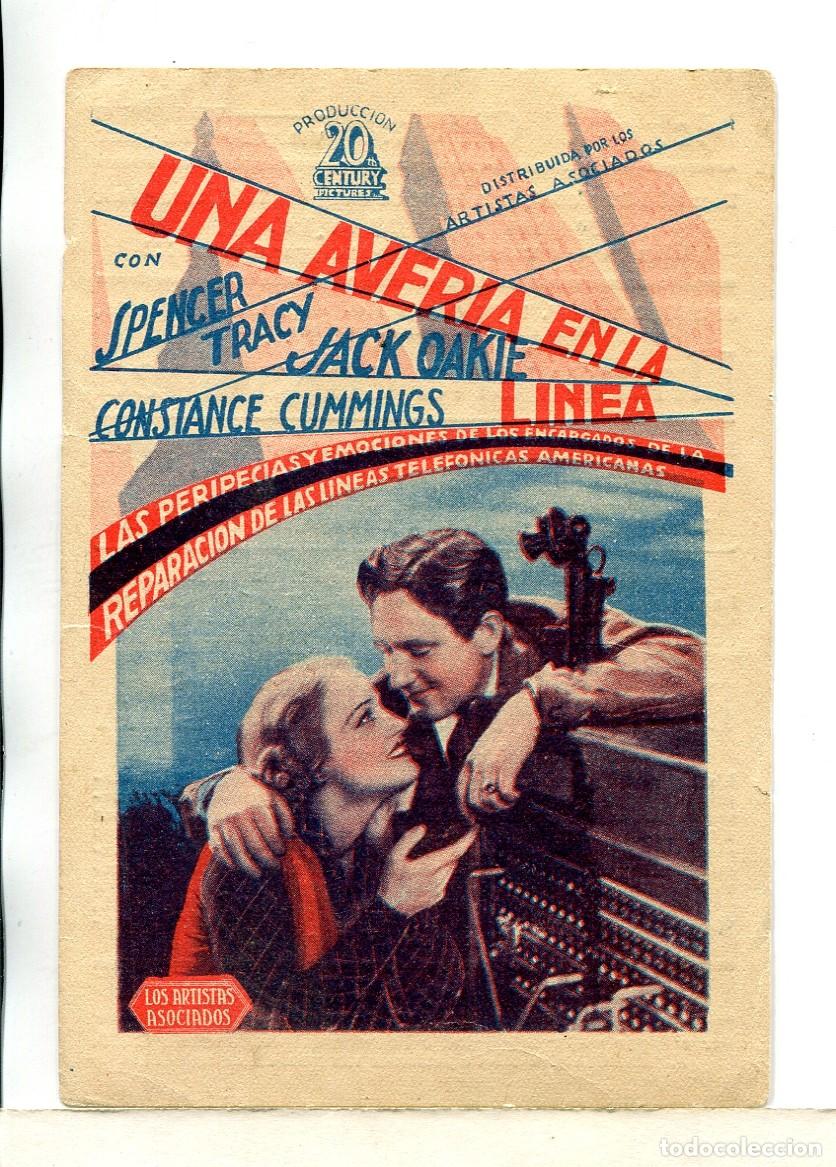 Cine: UNA AVER&Iacute;A EN LA LINEA, con Spencer Tracy. - Foto 1