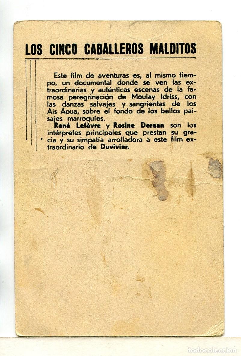 Cine: LOS 5 CABALLEROS MALDITOS, con Harry Baur. - Foto 2