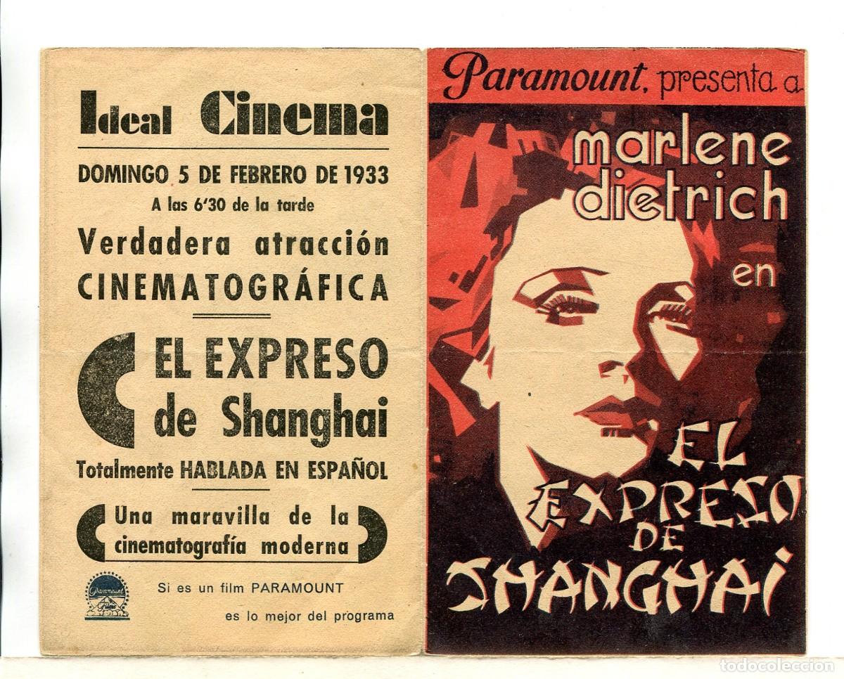 Cine: EL EXPRESO DE SHANGHAI, con Marlene Dietrich. - Foto 1