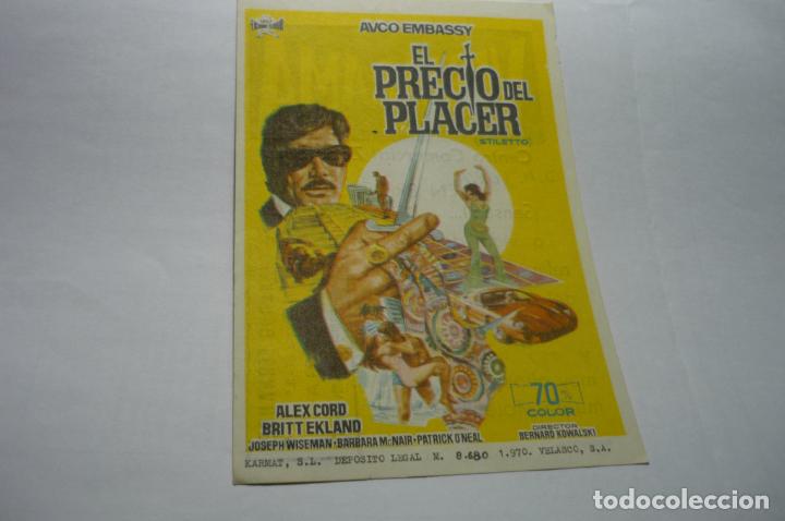 Cine: PROGRAMA EL PRECIO DEL PLACER - monterrosa reus