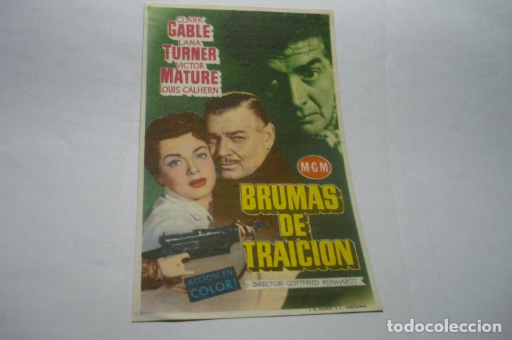 Cine: PROGRAMA BRUMAS DE TRAICION.- CLARK GABLE PUBLICIDAD - Foto 1