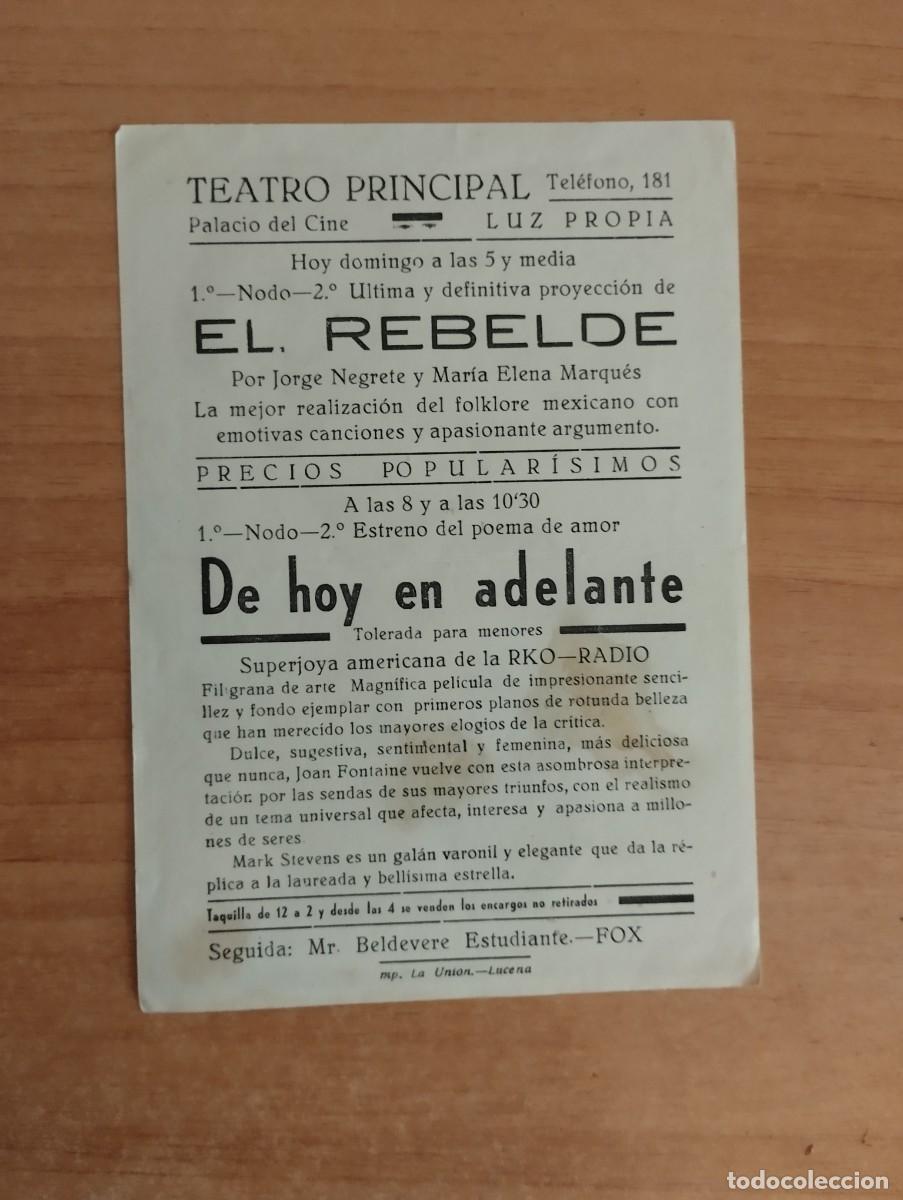 Cine: VERDE2-- PROGRAMA DE CINE - DE HOY EN ADELANTE ct - Foto 2