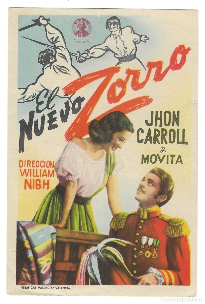 Kino: Programa Cine. El nuevo Zorro. Jhon Carroll. 19-1763