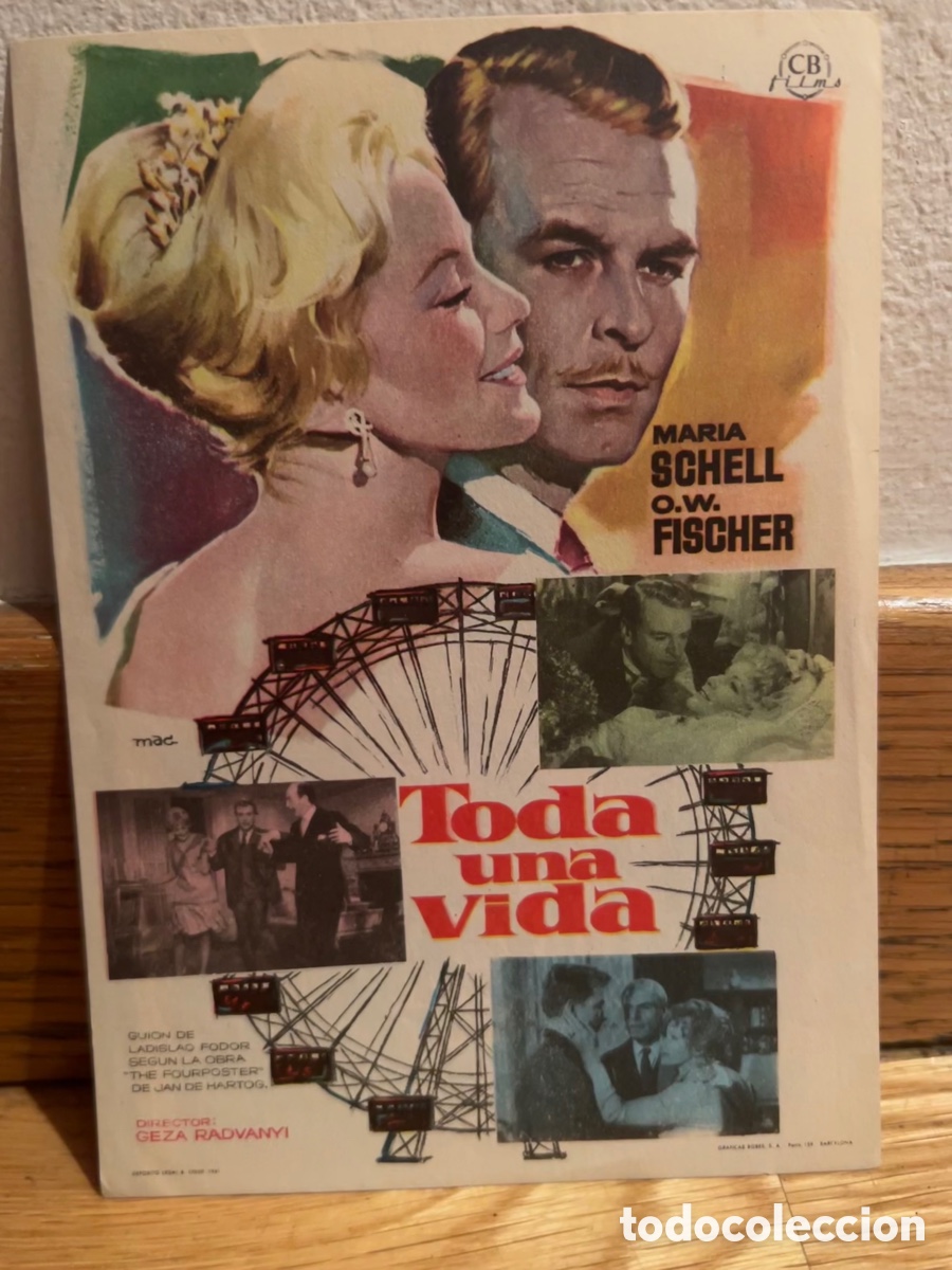  Flyers Publicitaires de films Anciens: Toda una vida Maria Schell O. W. Fischer