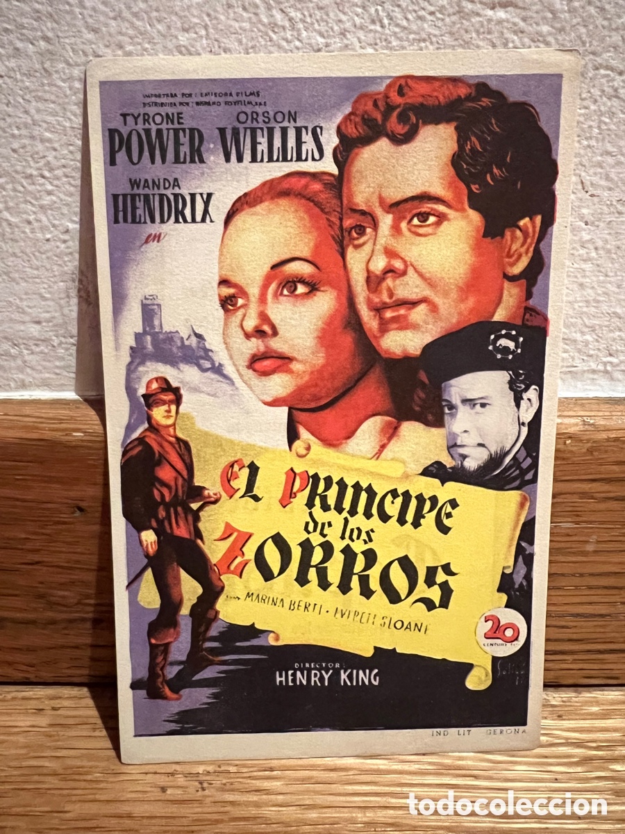  Flyers Publicitaires de films Anciens: El pr&iacute;ncipe de los zorros Henry King