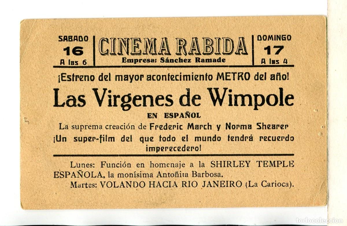 Cine: LAS V&Iacute;RGENES DE WIMPOLE, con Norma Shearer. - Foto 2