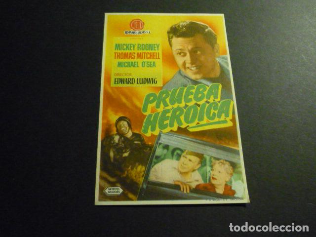 Cine: PRUEBA HEROICA PROGRAMA DE MANO SIN PUBLICIDAD - Foto 1