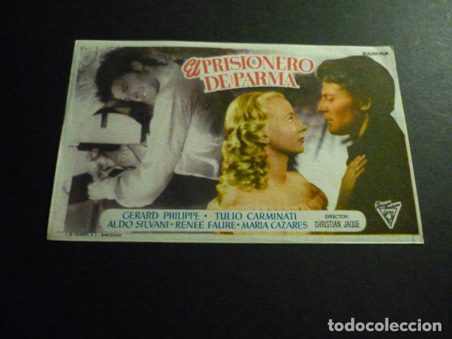 Cine: EL PRISIONERO DE PARMA PROGRAMA DE MANO SIN PUBLICIDAD - Foto 1