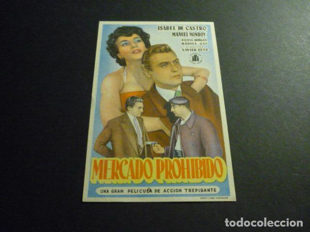  Flyers Publicitaires de films Anciens: MERCADO PROHIBIDO PROGRAMA DE MANO SIN PUBLICIDAD