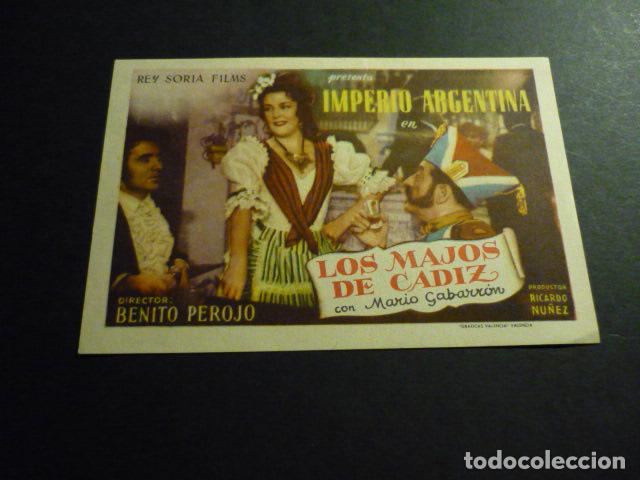 Kino: LOS MAJOS DE CADIZ PROGRAMA DE MANO SIN PUBLICIDAD