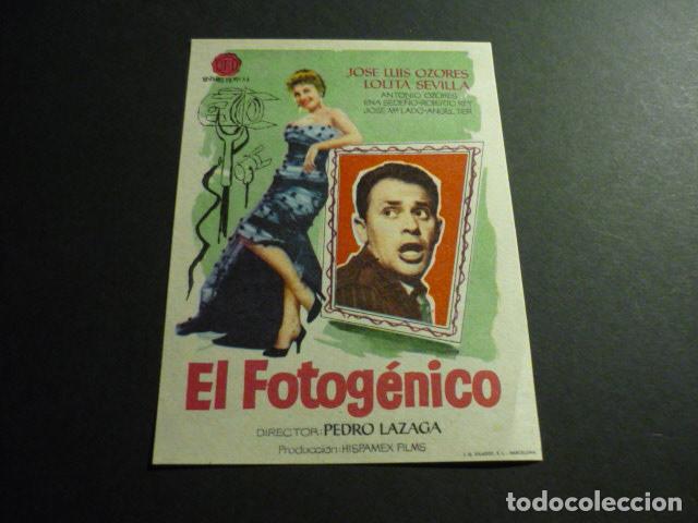 Cine: EL FOTOGENICO PROGRAMA DE MANO SIN PUBLICIDAD - Foto 1