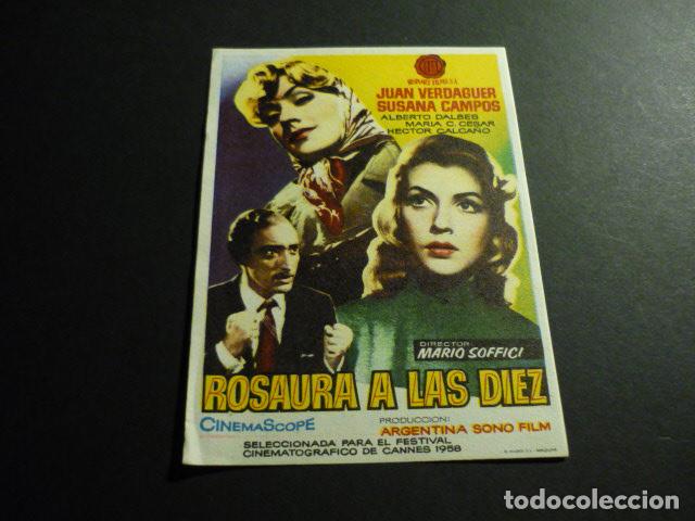 Cine: ROSAURA A LAS DIEZ PROGRAMA DE MANO SIN PUBLICIDAD - Foto 1